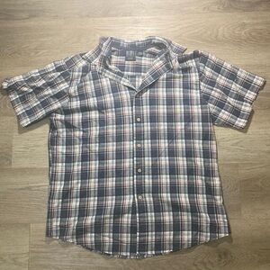 Boys + Arrows Blue Plaid Short Sleeve Shirt